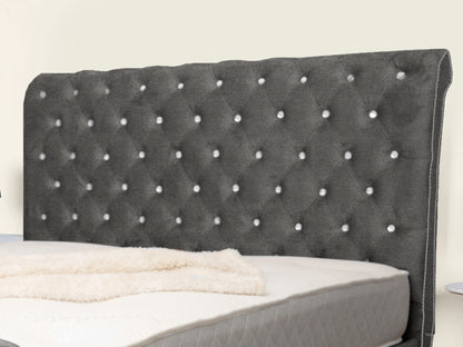 Swan Sleigh Chesterfield Upholstered Bed