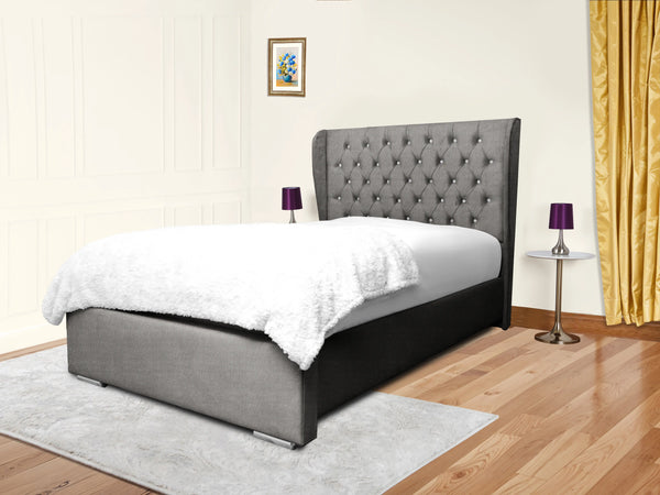 Miri Winged Upholstered Bed