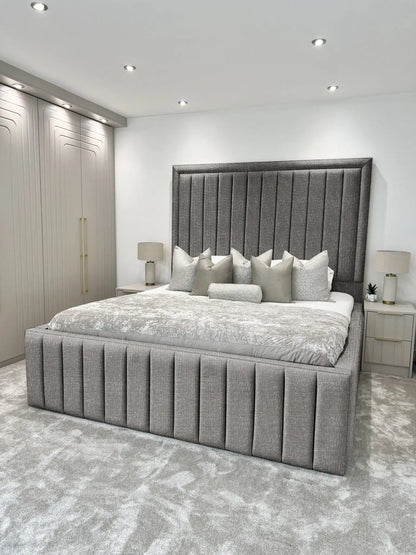 Hampton panel upholstered bed