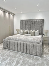 Hampton panel upholstered bed