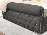 Swan Sleigh Chesterfield Upholstered Bed