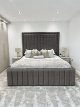 Hampton panel upholstered bed