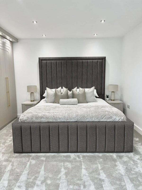 Hampton panel upholstered bed