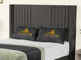 Elise lined winged Upholstered Bed