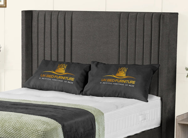 Elise lined winged Upholstered Bed