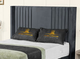 Elise lined winged Upholstered Bed