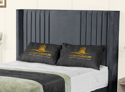 Elise lined winged Upholstered Bed