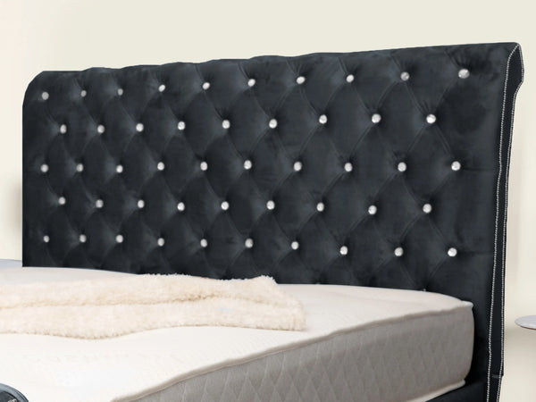 Swan Sleigh Chesterfield Upholstered Bed