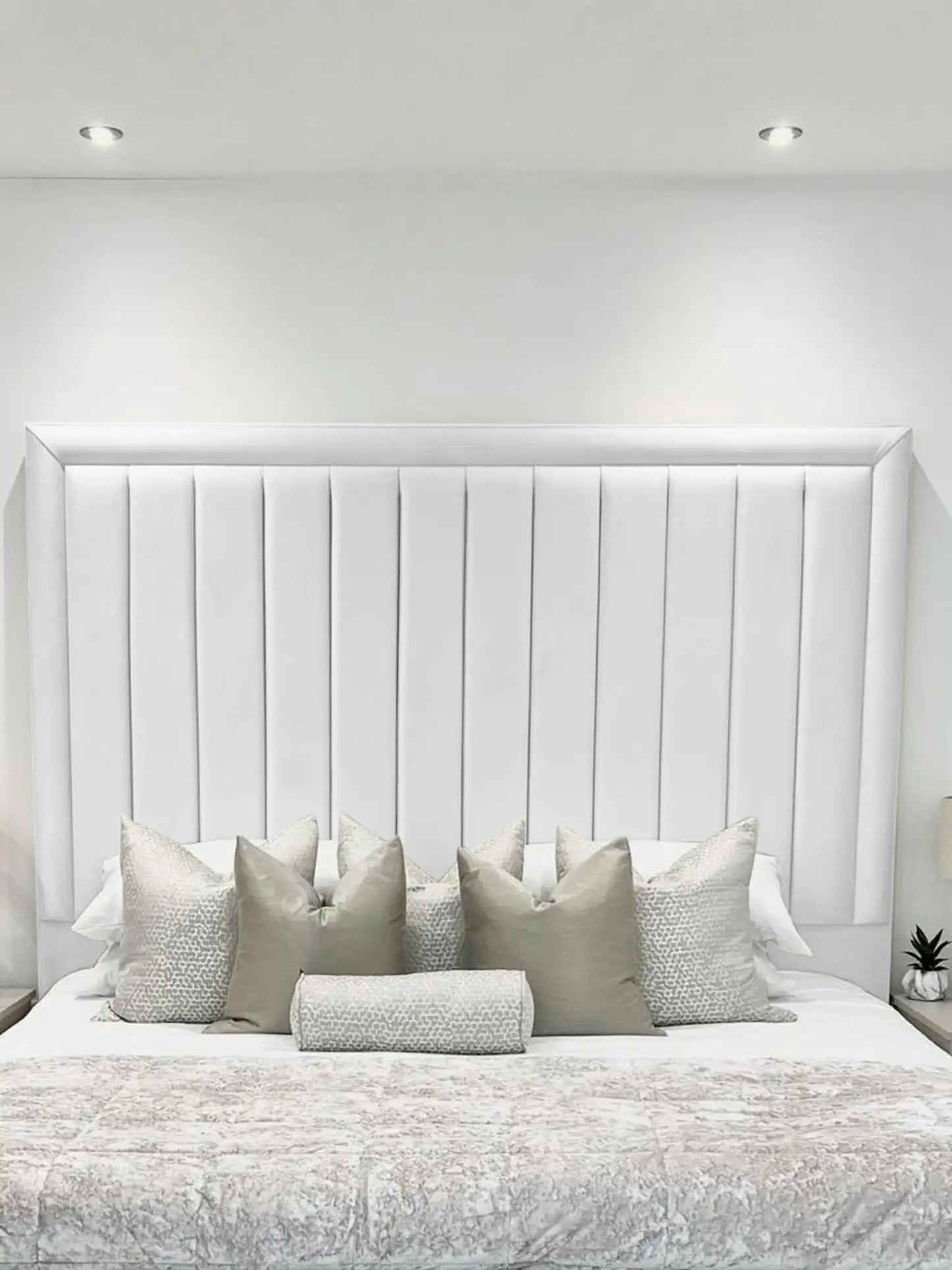 Hampton panel upholstered bed