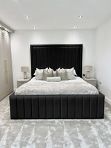 Hampton panel upholstered bed