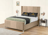 Elise lined winged Upholstered Bed
