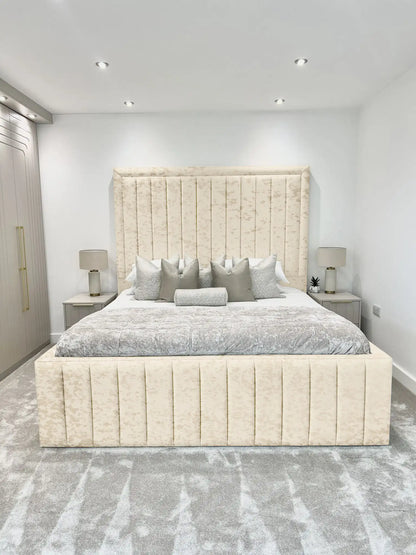 Hampton panel upholstered bed