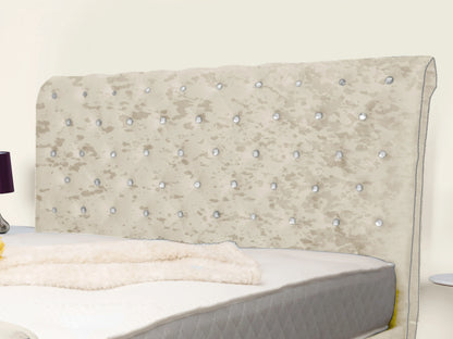 Swan Sleigh Chesterfield Upholstered Bed