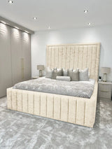 Hampton panel upholstered bed