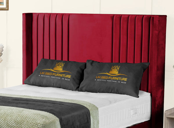 Elise lined winged Upholstered Bed