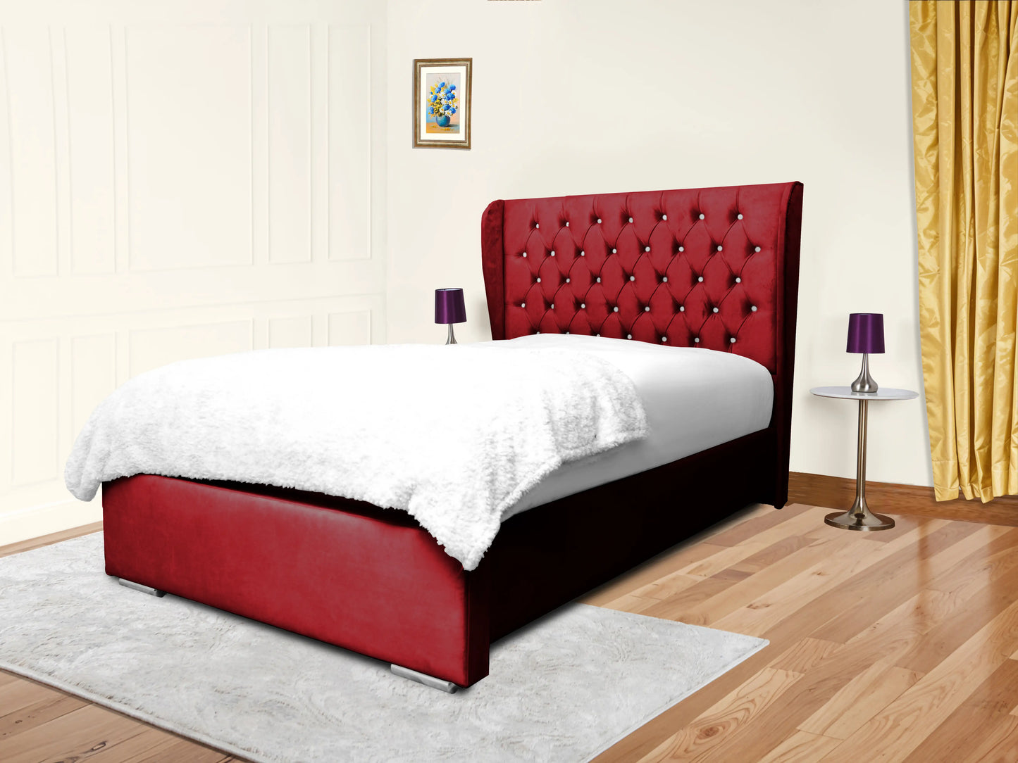 Miri Winged Upholstered Bed