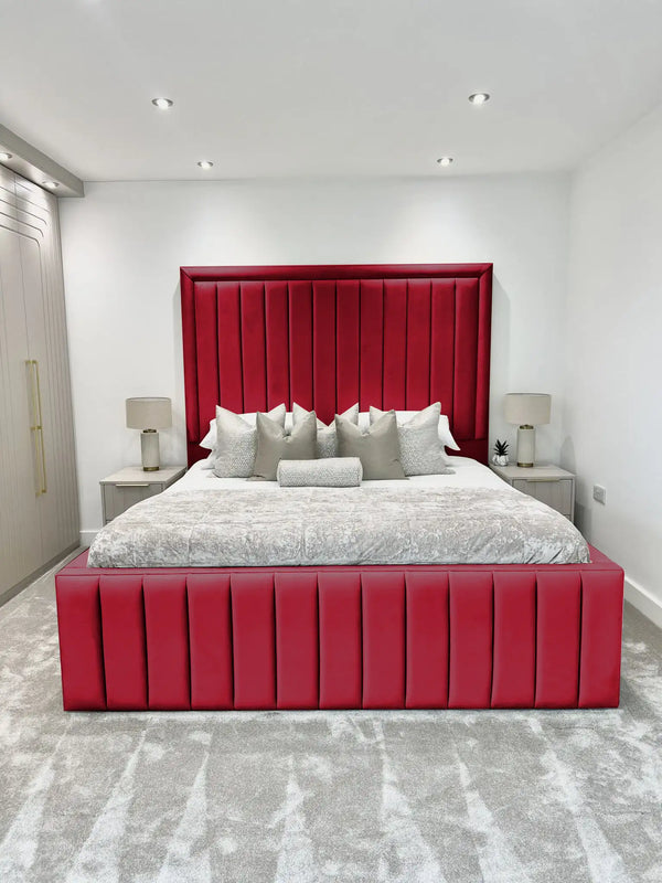 Hampton panel upholstered bed