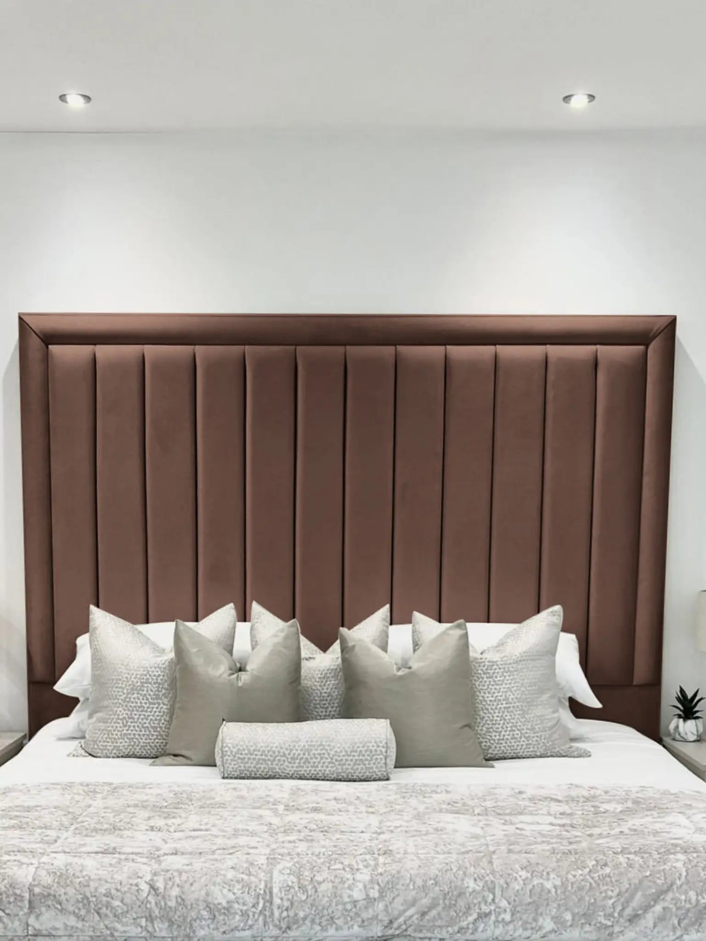 Hampton panel upholstered bed