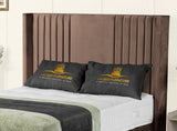 Elise lined winged Upholstered Bed