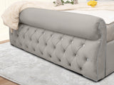 Swan Sleigh Chesterfield Upholstered Bed