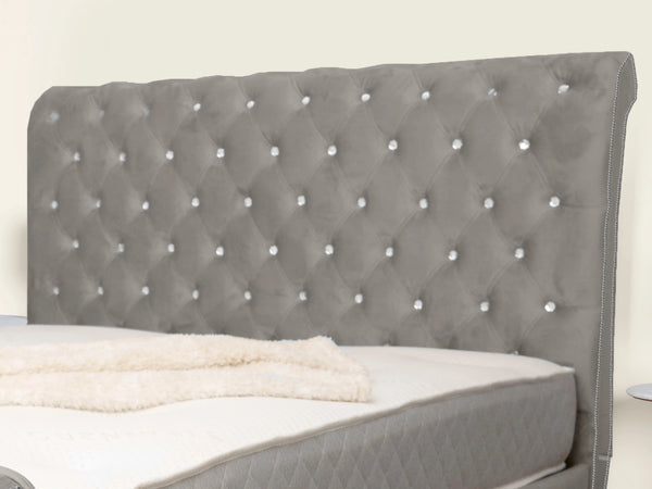 Swan Sleigh Chesterfield Upholstered Bed