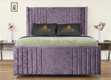 Elise lined winged Upholstered Bed