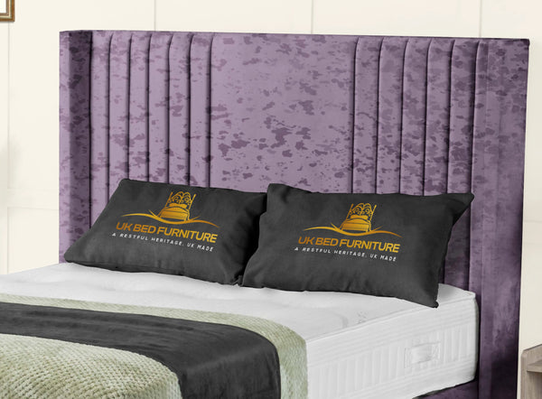 Elise lined winged Upholstered Bed