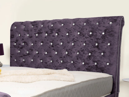 Swan Sleigh Chesterfield Upholstered Bed