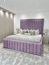 Hampton panel upholstered bed