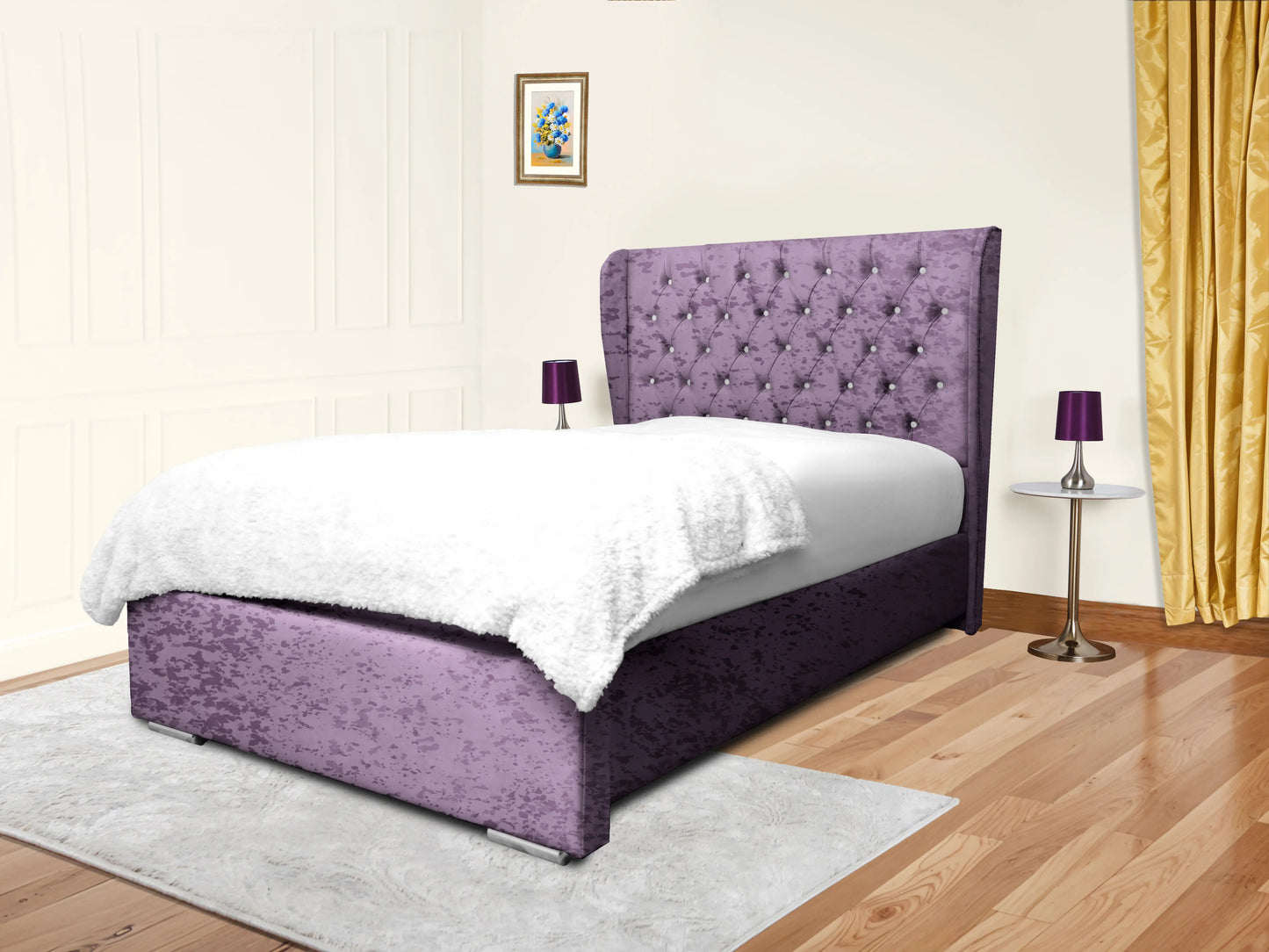 Miri Winged Upholstered Bed