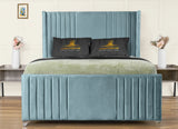 Elise lined winged Upholstered Bed