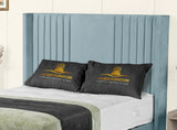 Elise lined winged Upholstered Bed