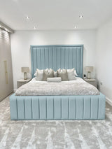 Hampton panel upholstered bed