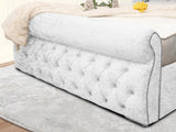 Swan Sleigh Chesterfield Upholstered Bed