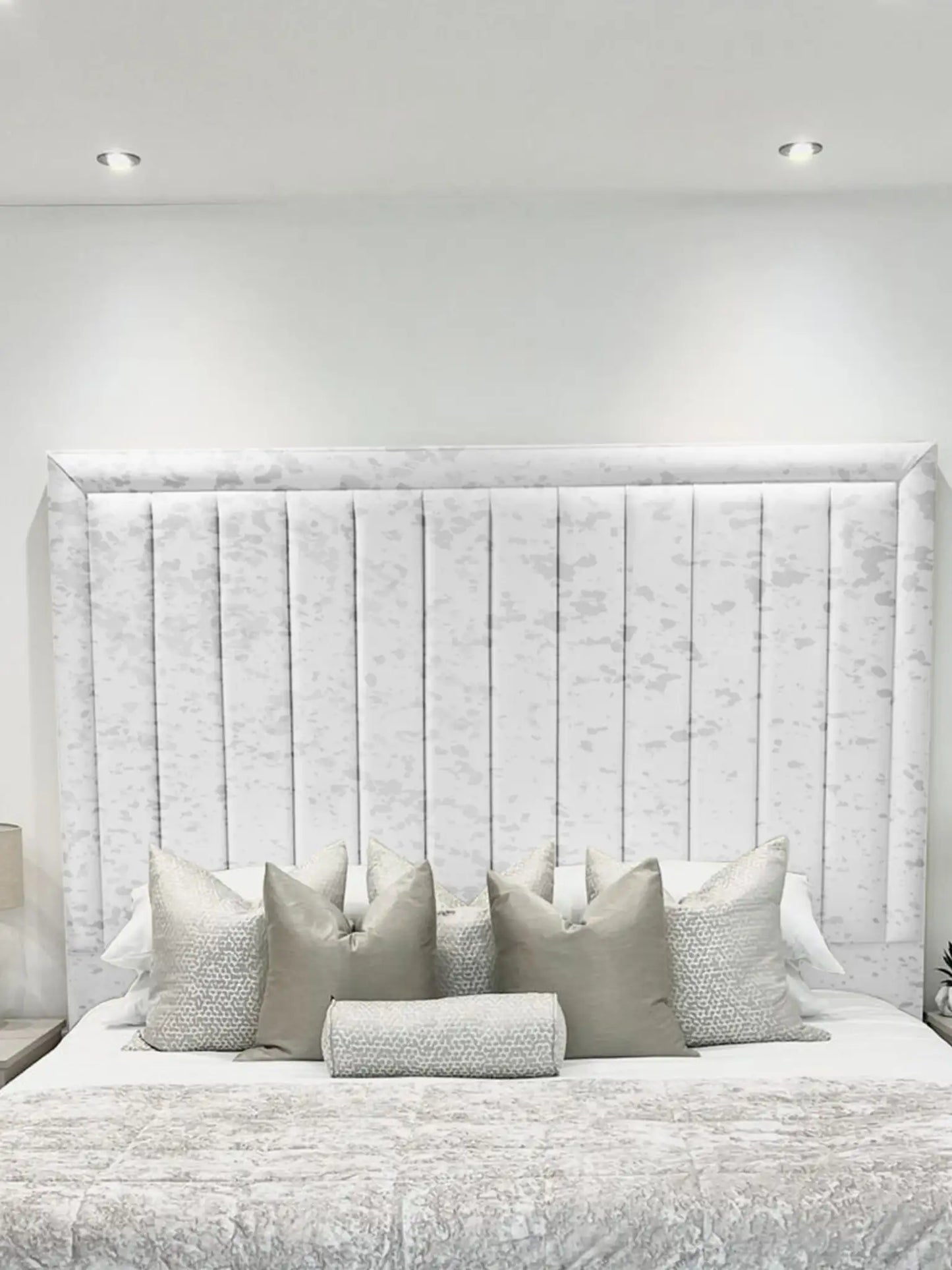 Hampton panel upholstered bed