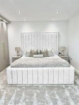 Hampton panel upholstered bed